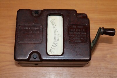 Vintage Evershed & Vignoles 500v Megger Isolierungsprüfer Bakelit Ersatzteile oder Rep