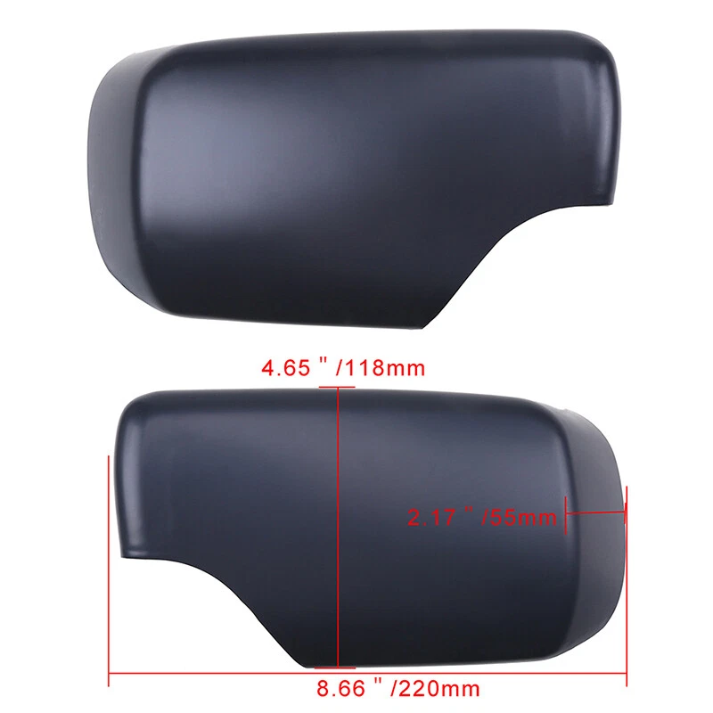 1 par de cubiertas de carcasa de espejo retrovisor negro mate aptas para BMW E46 E39 1996-2005 Foto 4 de 4