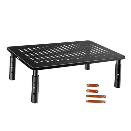 Computer Monitor Stand Riser for Desk, 3 Height Adjustable Pc Laptop Tv 1 Pack