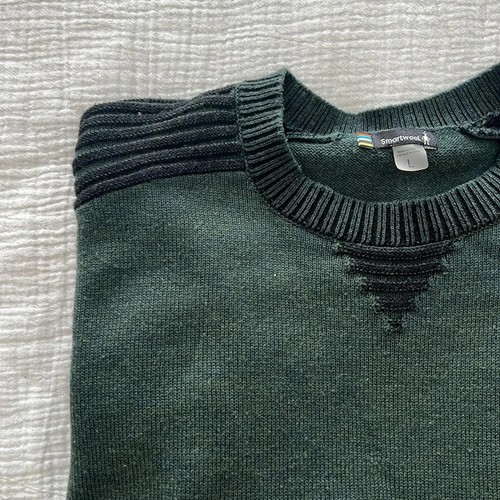 Smartwool Men’s Wool Forest Green Crewneck Sweater XL - Picture 4 of 9
