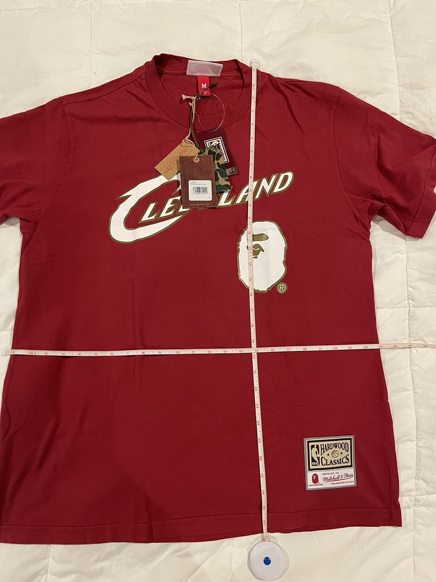 BAPE x Mitchell & Ness Cavaliers tee - Size M - Burgundy | eBay