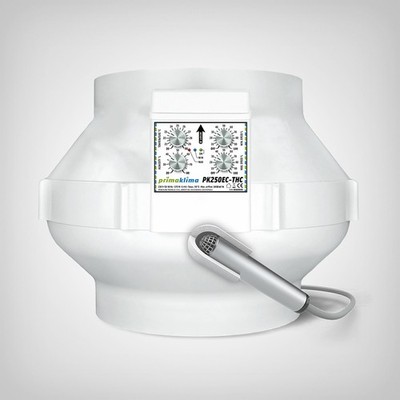 Prima Klima EC-THC Rohrventilator 1450m3/h Ø250mm, Temp Hygro Control, ebm-papst