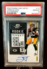 2020 Panini Contenders Optic #111 JORDAN LOVE Rookie Ticket Autograph PSA 10 GEM