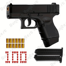 Soft Bullet Gun Toy Pistol with 100 Bullets, 12 Shells, and 2 Magazines New Toy