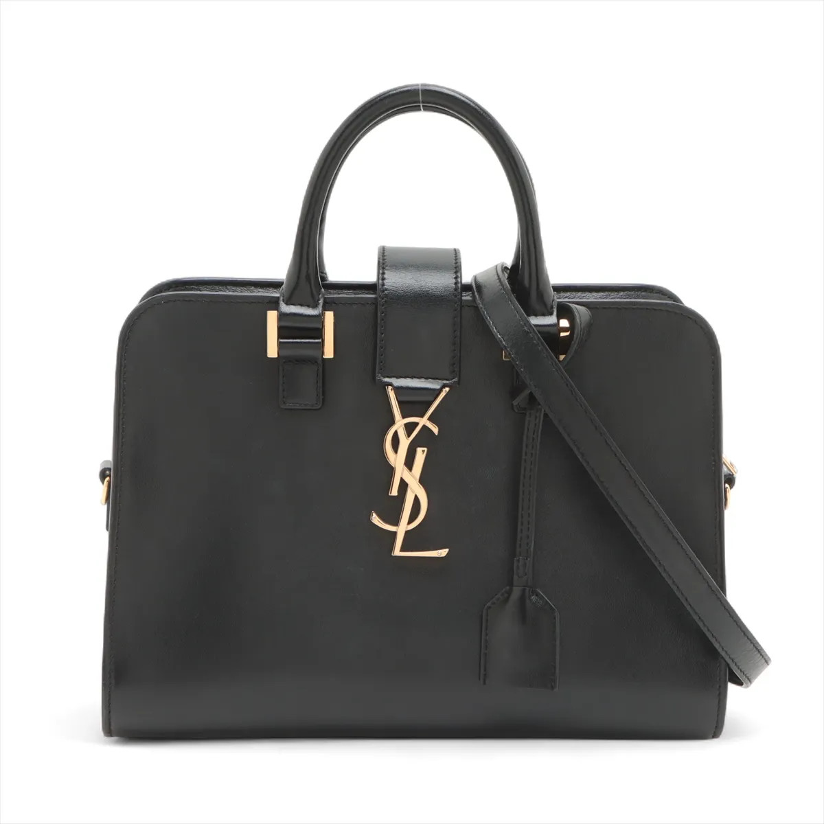 Borsa a mano Saint Laurent Paris Baby Cabas in pelle a 2 vie nera 472466