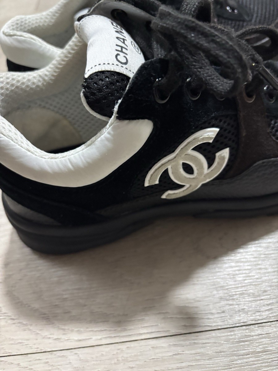 Chanel Sneakers Black And White Size 8 | eBay