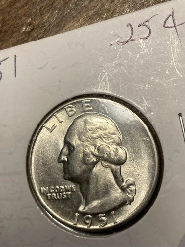 1951 Washington Quarter Uncirculated Philadelphia
