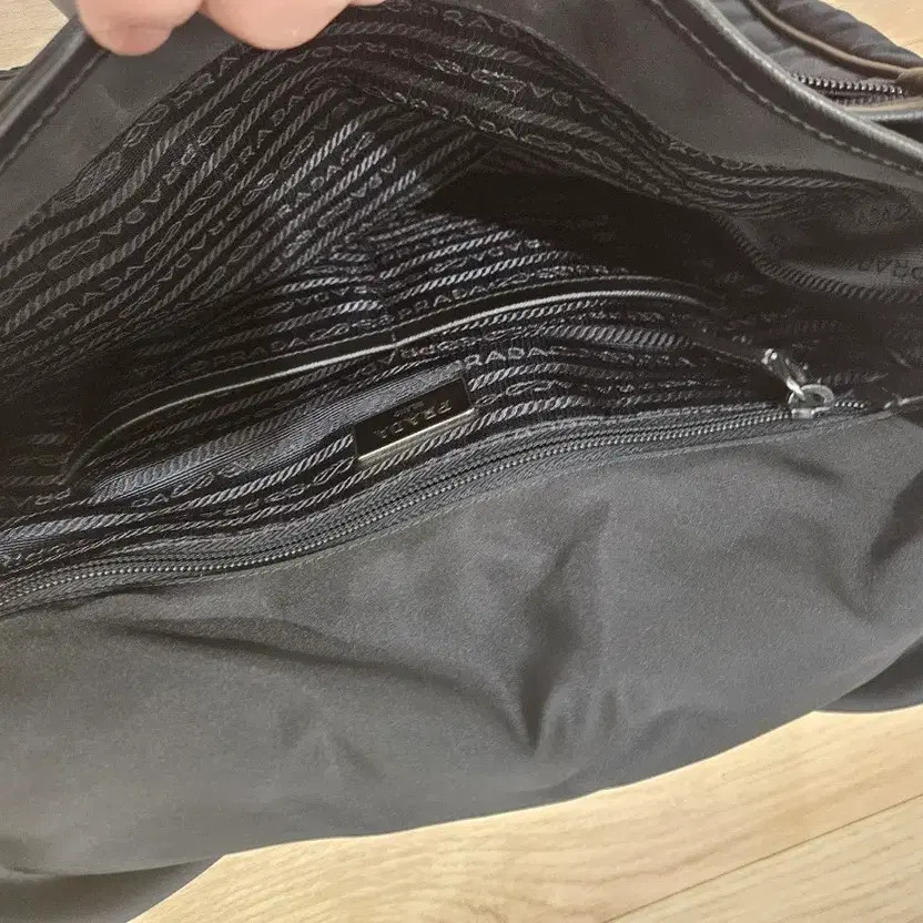 Prada Nylon Messenger Crossbody Bag Black Logo thumbnail 6