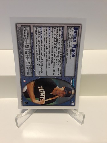 1998 Bowman Chrome Refractor Damon Minor San Francisco Giants #411 - Picture 2 of 2