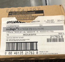30 Sylvania 4ft T8 BIPIN FLUORESCENT TUBE LIGHT BULB 32 Watt 3500K Made in USA