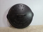 FULLY MARKED GRISWOLD #8 Cast Iron Skillet  Lid Large Logo Seasoned 1048