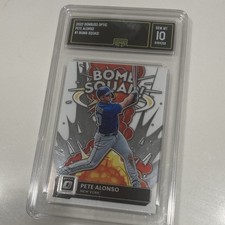 Panini 2022 Donruss Optic Pete Alonso Bomb Squad BS-7 GMA 10 Mets MLB