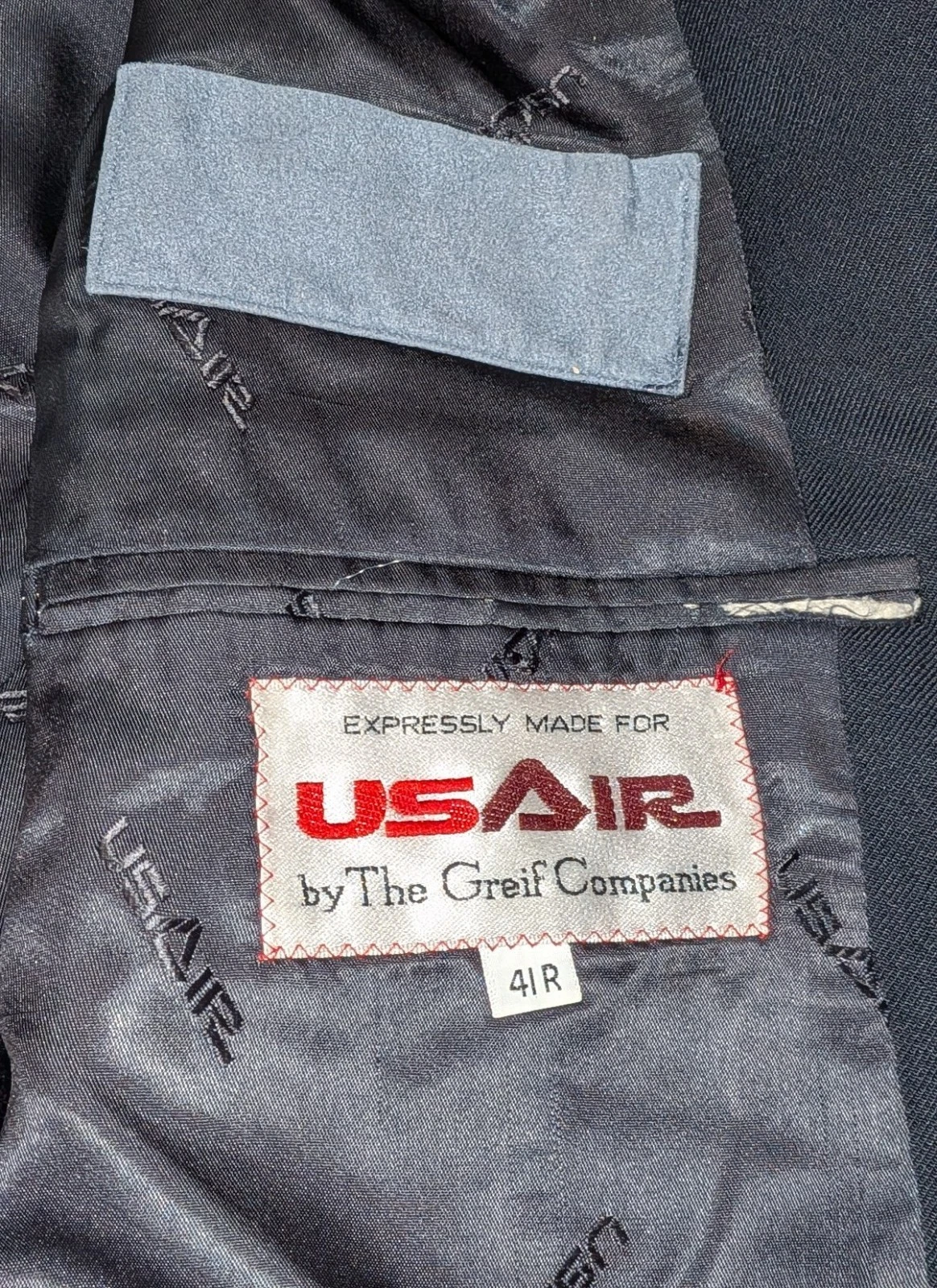 US AIR AIRLINE S PILOT'S VTG ORIGINAL CAPTAINS FULLY LINED CUSTOM JACKET JKT !!! image 9