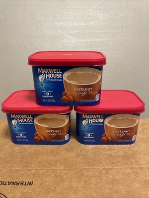 3- Maxwell House International Hazelnut Café-Style Instant Coffee Beverage 9oz