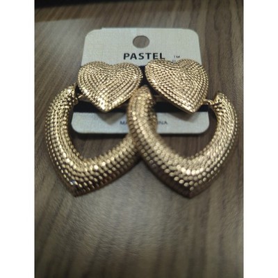 Pastel heart shaped post  earrings