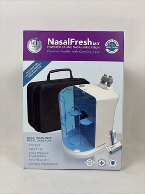 Nasal Fresh MD Dual Powered Nasal Sinus Irrigation System Rinse Wash 60 Packets