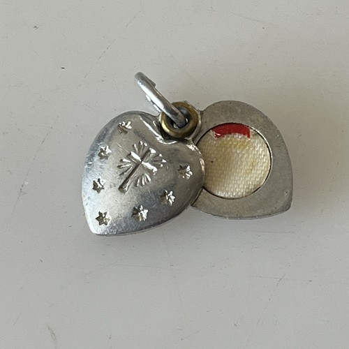 Agnus Dei Silver Tone Medal Pendant Charm - Blessed By Pope