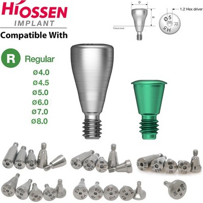 US Dental Healing Cap Abutments Hexagon Fit Hiossen Osstem Regular Platform