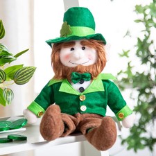 Delightful Plush St. Patrick's Day Leprechaun with Shamrock Top Hat