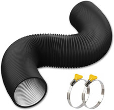 3 Inch Flexible Duct Hose 16 FT with 2 Key Hose Clamps, Heavy Duty for Diesel He
