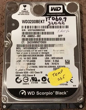 WD3200BEKT Scorpio Black 320GB 2.5" 7200RPM SATA Laptop Drive 633739-001