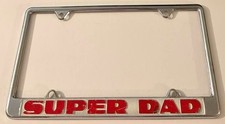 Vintage Super Dad Novelty License Plate Frame Vintage Super Dad Novelty License Plate Frame