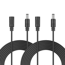 2-Pack 10Ft DC Extension Cord 5.5Mm X 2.1Mm, Universal DC 12V Power Extension Ca
