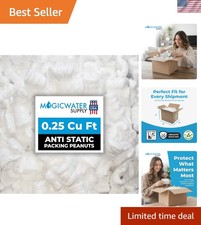 Eco-Friendly .25 Cu Ft Anti-Static Packing Peanuts for Secure Storage & Shipping