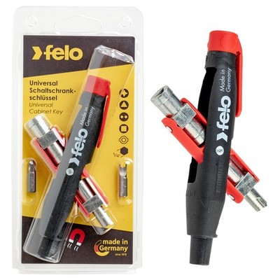 FELO Schaltschrankschlüssel Elektro Universal Vierkant 5/6/7 Dreikant 9mm SP10