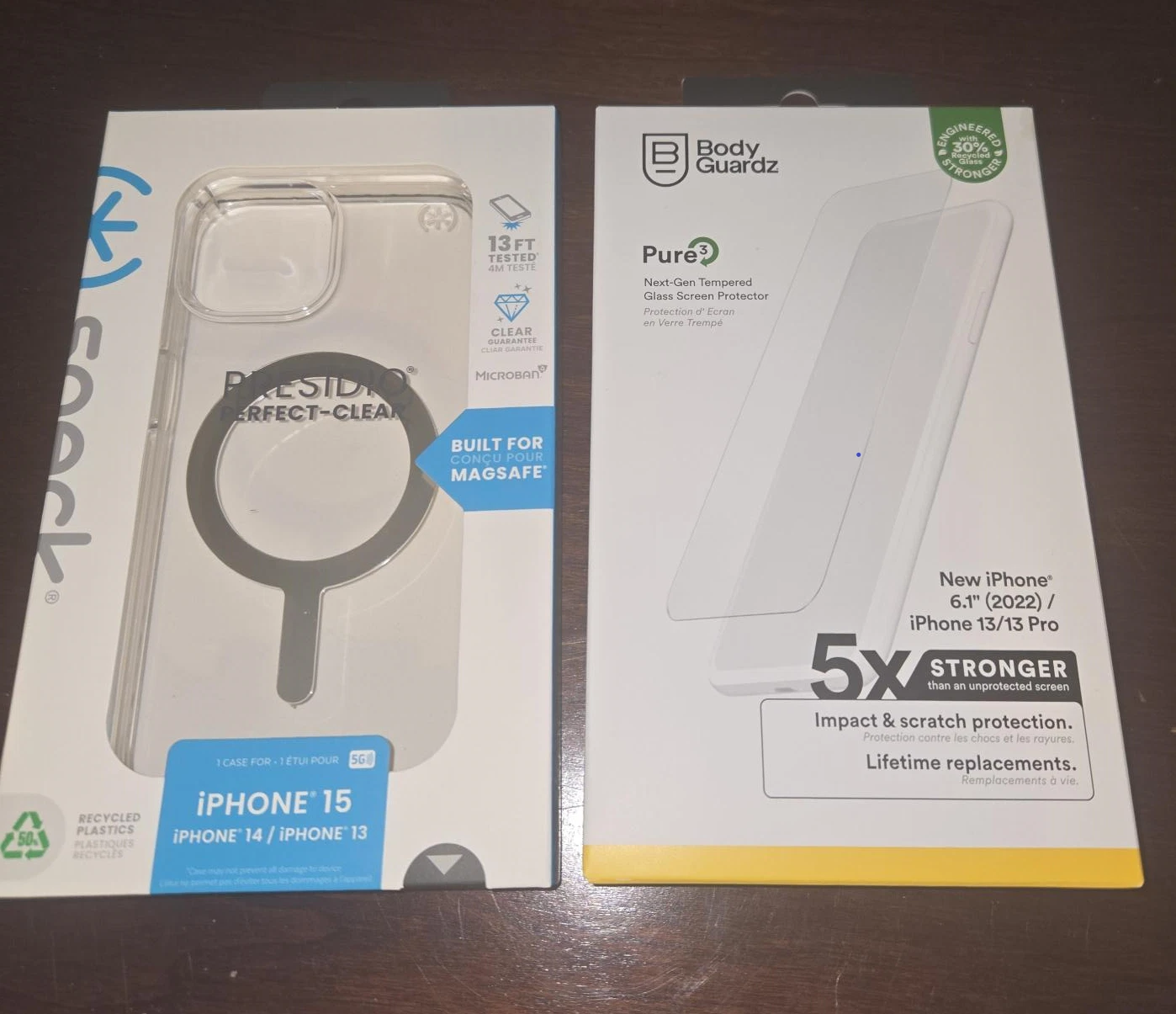 COMBO BUY SPECK Clear cover & Glass Screen Protector for iPhone 13 thru 15* 6.1"