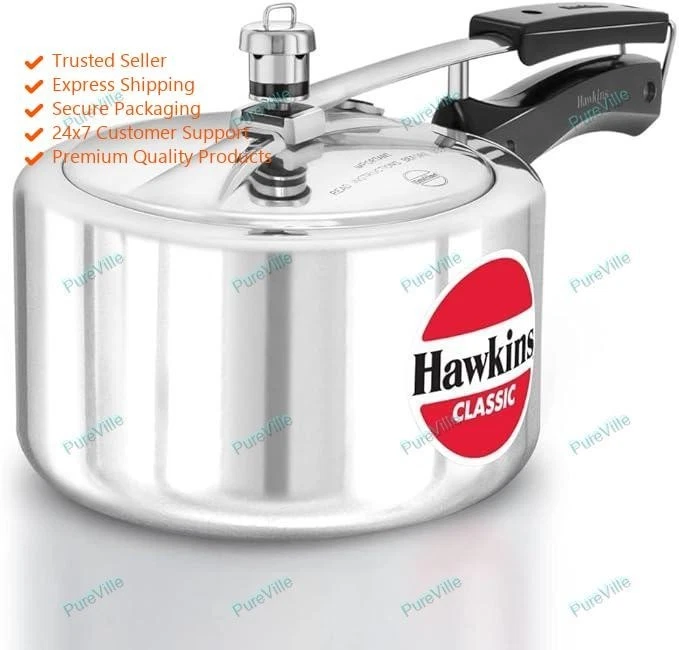 Hawkins Classic 3Liters(Wide)Aluminium Inner Lid Pressure Cooker(Silver)
Opens in a new window or ta