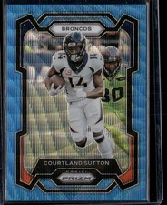 2023 Panini Prizm Courtland Sutton Blue Wave Prizm /199 #85 Denver Broncos