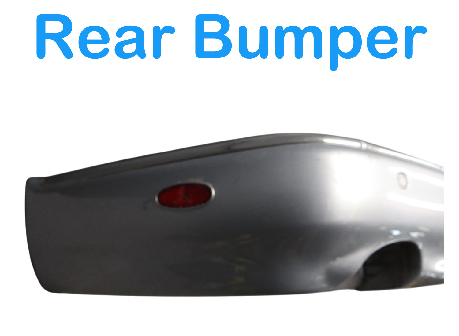 00-05 Bentley Arnage Rear Bumper Cover Panel Assembly W/ Sensor Holes Gray Oem