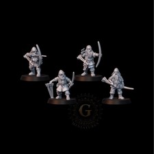 Dwarf Archers X4: 28mm Fantasy Wargames  Display Miniatures