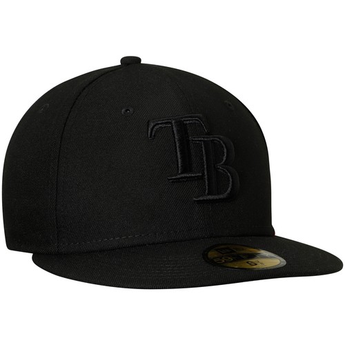 Gorra ajustada básica 59FIFTY básica con logotipo primario Tampa Bay Rays negra para hombre New Era - Imagen 2 de 4