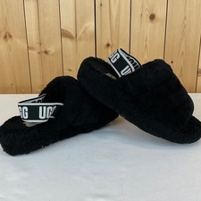 Ugg Fluff Yeah Slide Slippers, Black - Women's Size 6