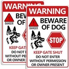 Beware of Dog Sign 2PCS - Beware of Dogs Signs for Fence, Do Not Enter Red