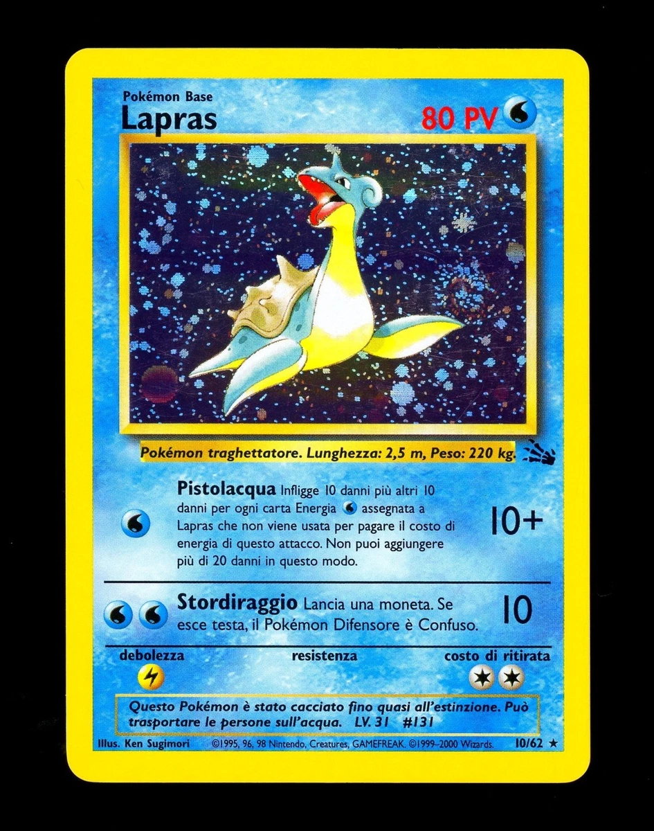 Pokémon Lapras Pokémon TCG Base Set Individual Collectible Card Game Cards  for sale