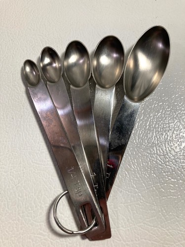 Set of 9 Metal Kitchen Cooking Baking Stainless Measuring Spoons - Picture 2 of 10