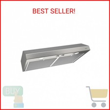 Broan-NuTone BCSD130SS Glacier Range Hood with Light, Exhaust Fan for Under Cabi
