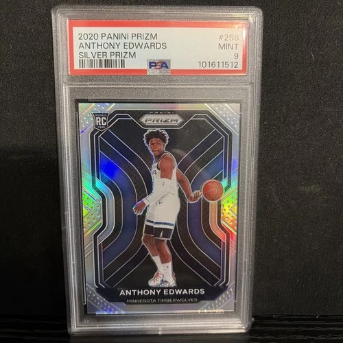 2020-21 Panini Prizm - Anthony Edwards #258 Silver Prizm (RC) PSA 9 Timberwolves