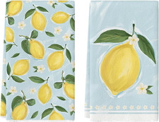 Watercolor Lemon Flower Summer Kitchen Towels Dish Towels, 42X65 Cm Seasonal Spr