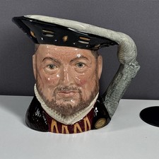 Royal Doulton D6642 KING HENRY VIII  Large 7 INCH Character Mug TOBY JUG 1975 