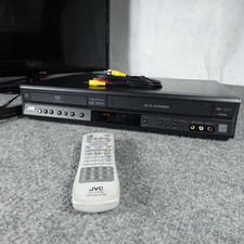 JVC HR-XVC16BU DVD VCR Combo Player Recorder Black Hi-Fi Bundle Remote AV    