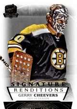 Gerry Cheevers Boston Bruins Signature Renditions 2017-18 UD The Cup Blank Back