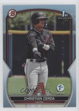 2023 Bowman 1st Edition Sky Blue Foil Christian Cerda #BPPF-56 0q4s
