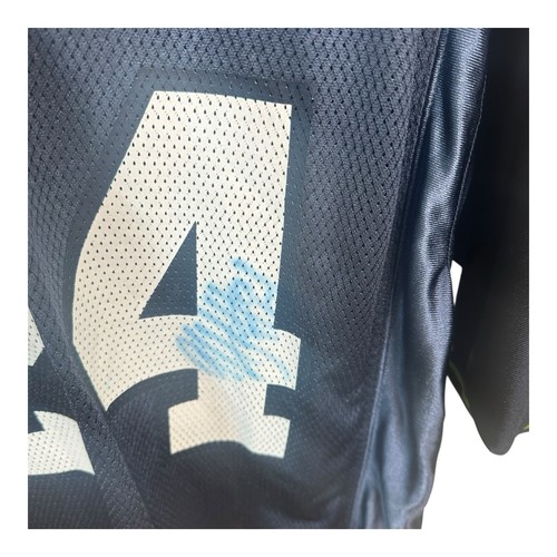 Ongield Autographed Marshawn Lynch Seattle Blue NFL Jersey Size Men's M - Picture 3 of 6