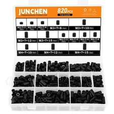 820 Pcs Electrical Outlet Screw Spacers Black Nylon round Spacer for Screws Swit
