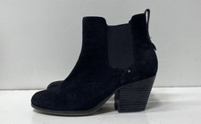 Rag  Bone Black Suede Block Heel Chelsea Ankle Boots Women's Size 39.5