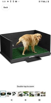 Dog Grass Reusable Pad Tray Drawer Indoor/Outdoor Potty Training Toilet System 